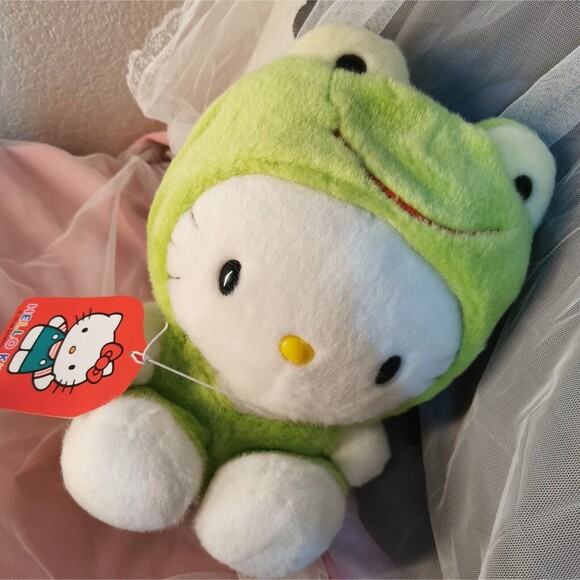 Hello Kitty Frog Plush Kigurumi Rare Vintage Sanrio Toy Rare Collectible 1990s - Picture 14 of 16